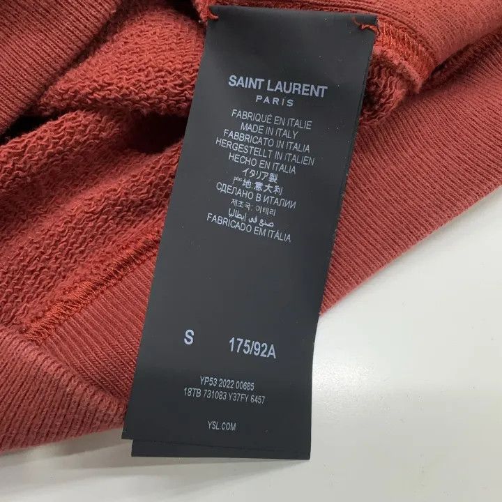 Saint Laurent Paris Saint Laurent Red Brown Letter Print Sweatshirt Size US S / EU 44-46 / 1 - 4 Thumbnail