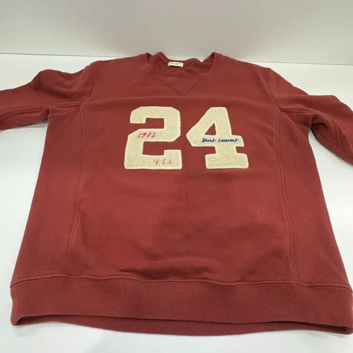 Saint Laurent Paris Saint Laurent Red Brown Letter Print Sweatshirt Size US S / EU 44-46 / 1 - 9 Thumbnail