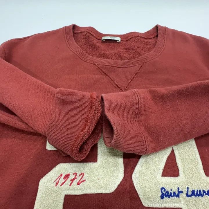 Saint Laurent Paris Saint Laurent Red Brown Letter Print Sweatshirt Size US S / EU 44-46 / 1 - 7 Thumbnail