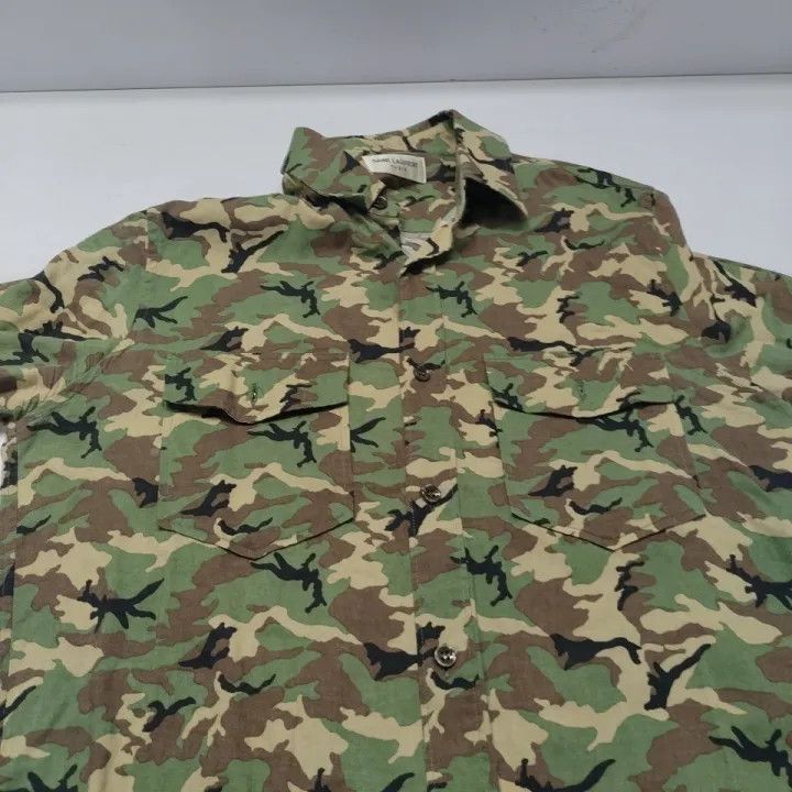 Saint Laurent Paris Saint Laurent Camouflage Long Sleeve Shirt Size US M / EU 48-50 / 2 - 7 Thumbnail
