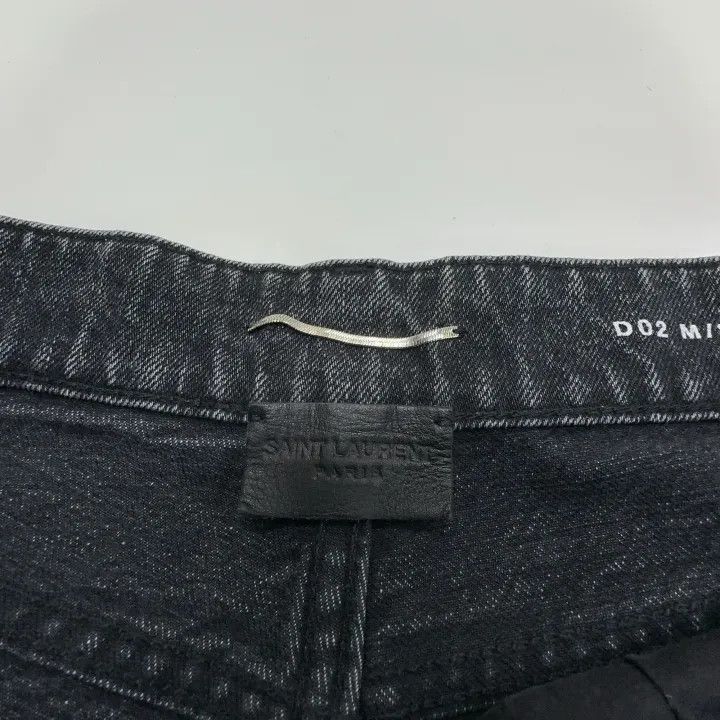 Saint Laurent Paris Yves Saint Laurent Black Distressed Jeans Size US 32 / EU 48 - 5 Thumbnail
