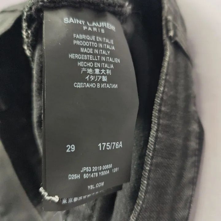 Saint Laurent Paris Yves Saint Laurent Black Jeans Size US 29 - 5 Thumbnail