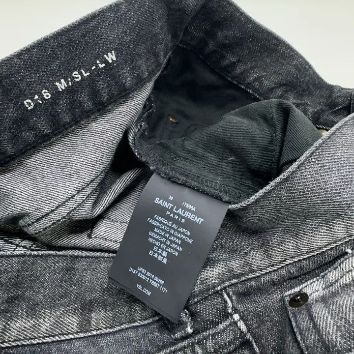 Saint Laurent Paris Saint Laurent Distressed Straight Leg Jeans Size US 30 / EU 46 - 6 Thumbnail