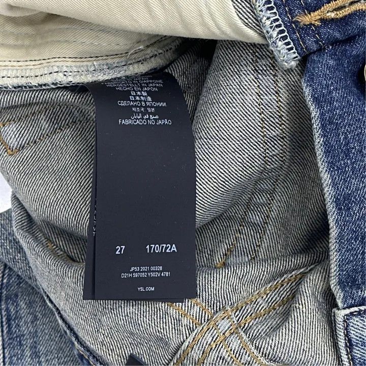 Saint Laurent Paris Saint Laurent Blue Casual Slim Jeans Size US 27 - 3 Thumbnail