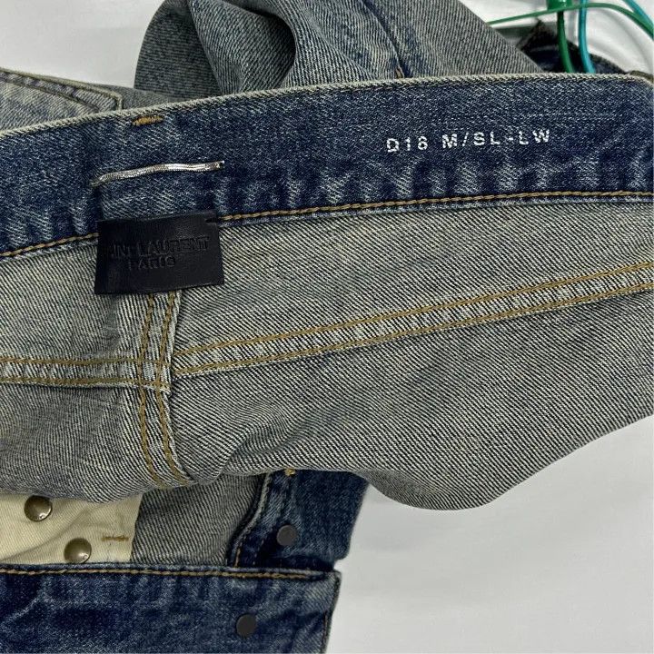 Saint Laurent Paris Saint Laurent Blue Casual Slim Jeans Size US 27 - 4 Thumbnail