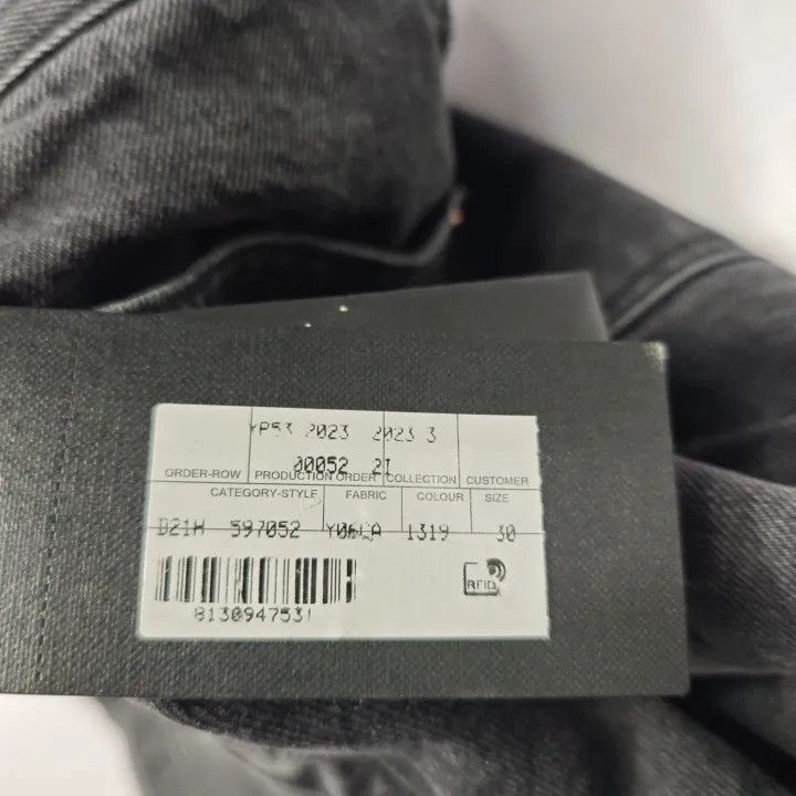 Saint Laurent Paris Saint Laurent Gray Low-Rise Straight Leg Jeans Size US 30 / EU 46 - 6 Thumbnail