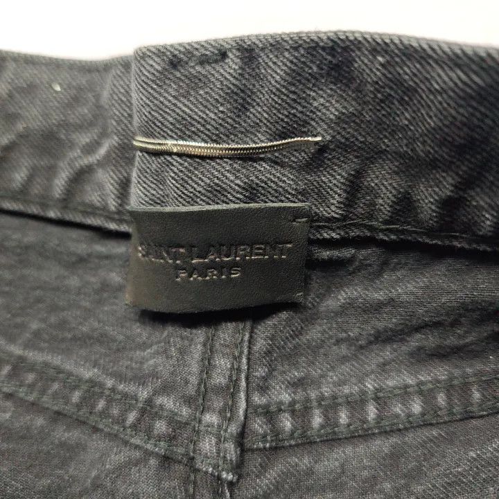 Saint Laurent Paris Saint Laurent Gray Low-Rise Straight Leg Jeans Size US 30 / EU 46 - 4 Thumbnail