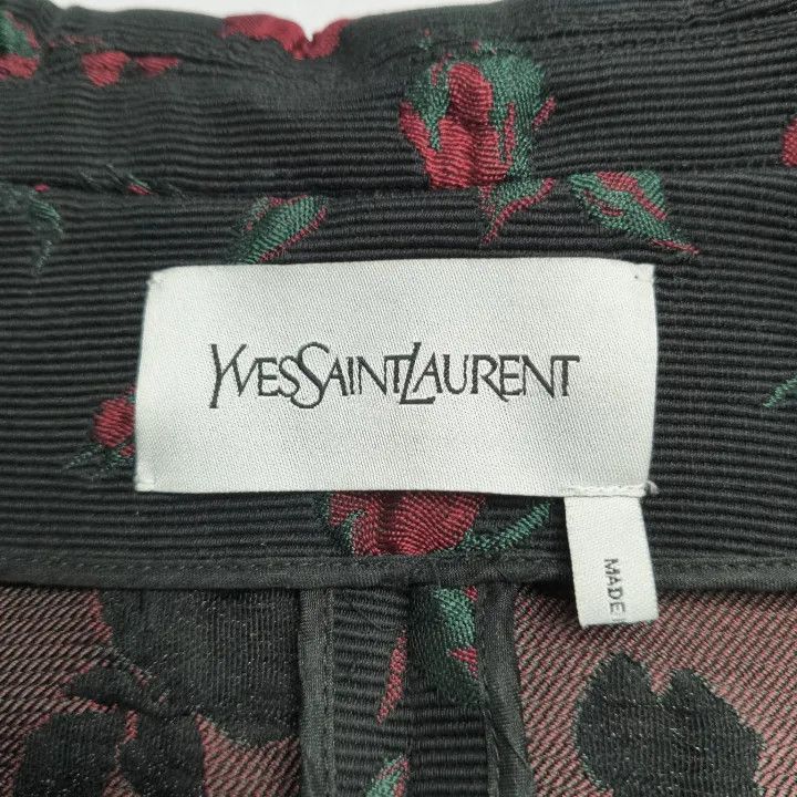 Saint Laurent Paris Yves Saint Laurent Floral Embroidered Jacket Size US S / EU 44-46 / 1 - 4 Thumbnail