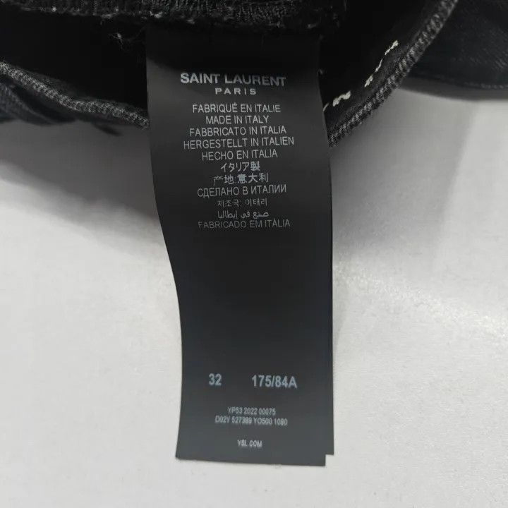 Saint Laurent Paris Saint Laurent Black Fitted Denim Pants for Men Size US 32 / EU 48 - 5 Thumbnail