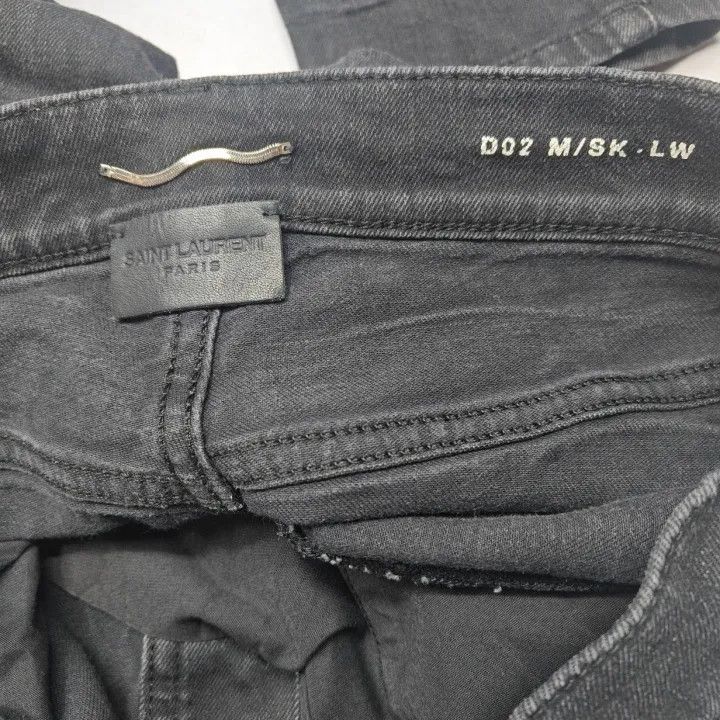 Saint Laurent Paris Saint Laurent Black Fitted Denim Pants for Men Size US 32 / EU 48 - 4 Thumbnail