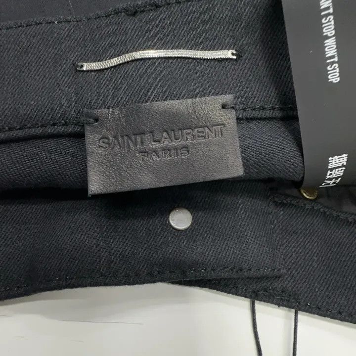 Saint Laurent Paris Saint Laurent Black Fitted Denim Pants Size US 30 / EU 46 - 2 Thumbnail