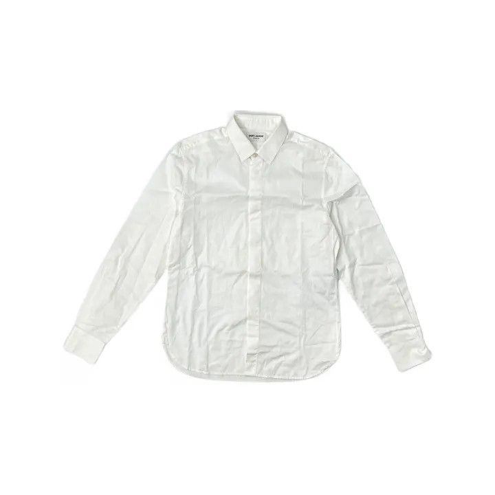 Saint Laurent Paris Yves Saint Laurent White Long Sleeve Shirt Size US M / EU 48-50 / 2 - 2 Thumbnail
