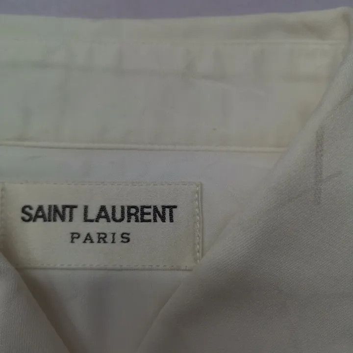 Saint Laurent Paris Yves Saint Laurent White Long Sleeve Shirt Size US M / EU 48-50 / 2 - 4 Thumbnail