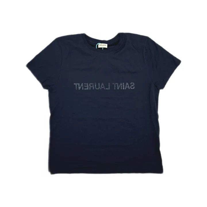 Saint Laurent Paris Saint Laurent Blue Logo T-Shirt for Men Size US L / EU 52-54 / 3 - 2 Thumbnail