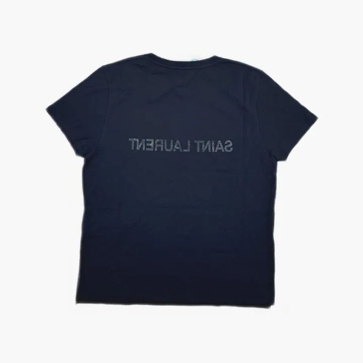 Saint Laurent Paris Saint Laurent Blue Logo T-Shirt for Men Size US L / EU 52-54 / 3 - 3 Thumbnail