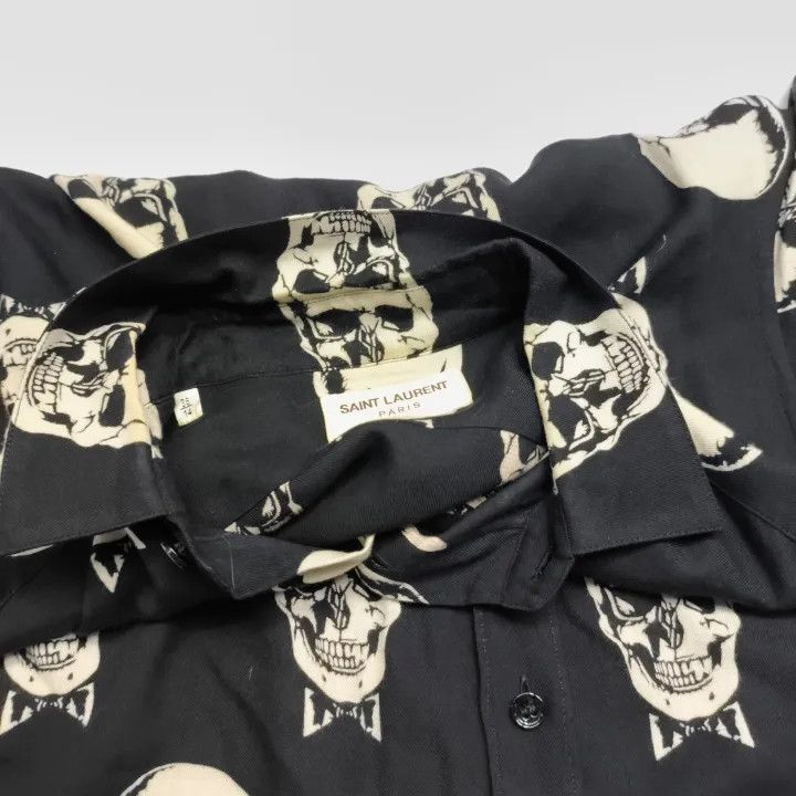 Saint Laurent Paris Yves Saint Laurent Skull Print Long Sleeve Shirt Size US S / EU 44-46 / 1 - 9 Thumbnail