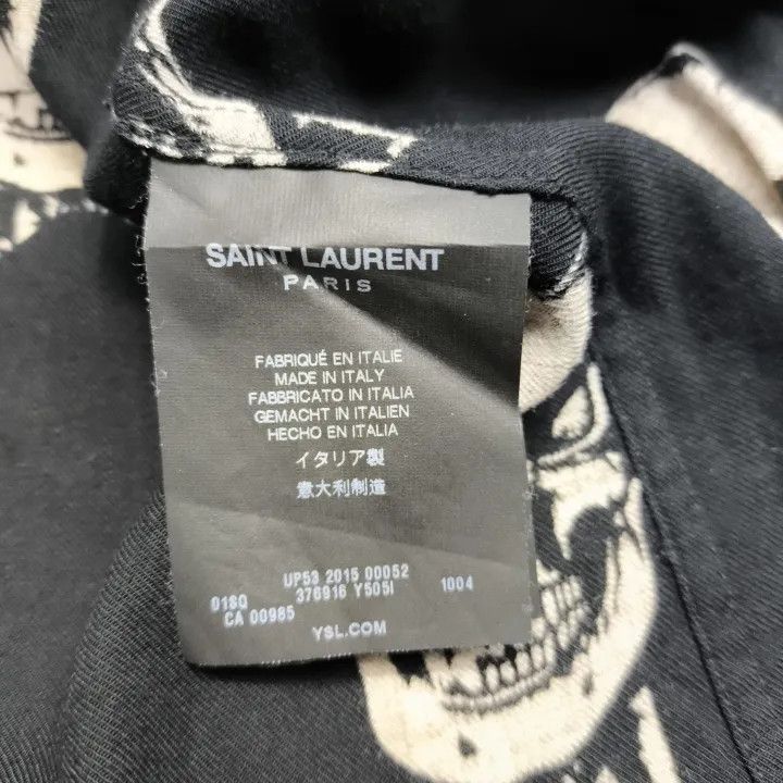 Saint Laurent Paris Yves Saint Laurent Skull Print Long Sleeve Shirt Size US S / EU 44-46 / 1 - 5 Thumbnail