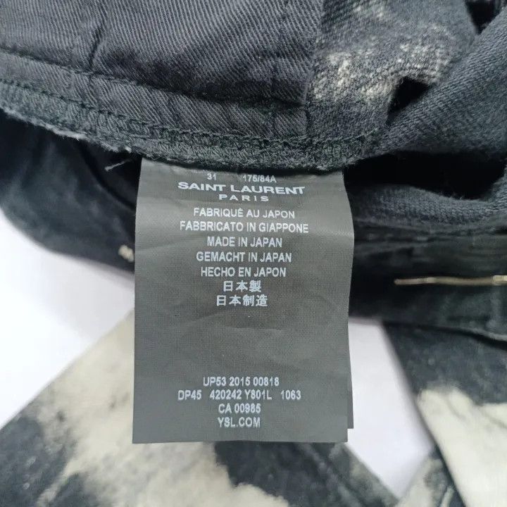 Saint Laurent Paris Yves Saint Laurent Distressed Tie-Dye Jeans Size US 31 - 4 Thumbnail