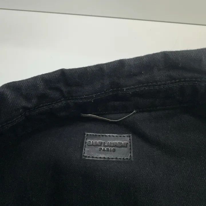 Saint Laurent Paris Saint Laurent Vintage Gray Denim Jacket Size US S / EU 44-46 / 1 - 4 Thumbnail