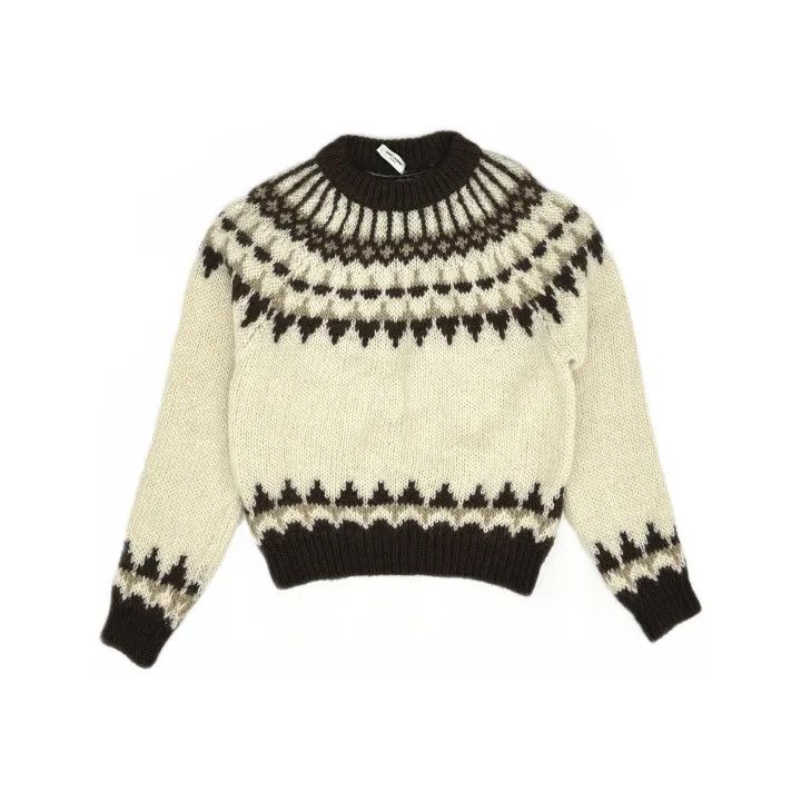 Saint Laurent Paris Saint Laurent Beige Striped Knit Sweater Size US L / EU 52-54 / 3 - 2 Thumbnail