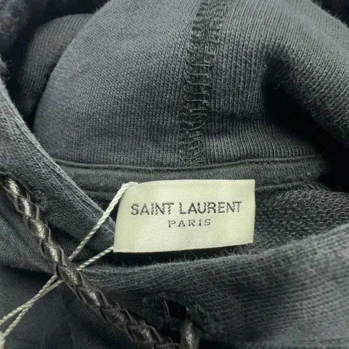 Saint Laurent Paris Yves Saint Laurent Black Hooded Sweatshirt Size US L / EU 52-54 / 3 - 6 Thumbnail