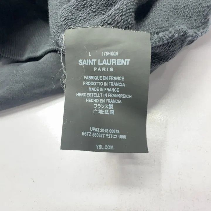 Saint Laurent Paris Yves Saint Laurent Black Hooded Sweatshirt Size US L / EU 52-54 / 3 - 4 Thumbnail