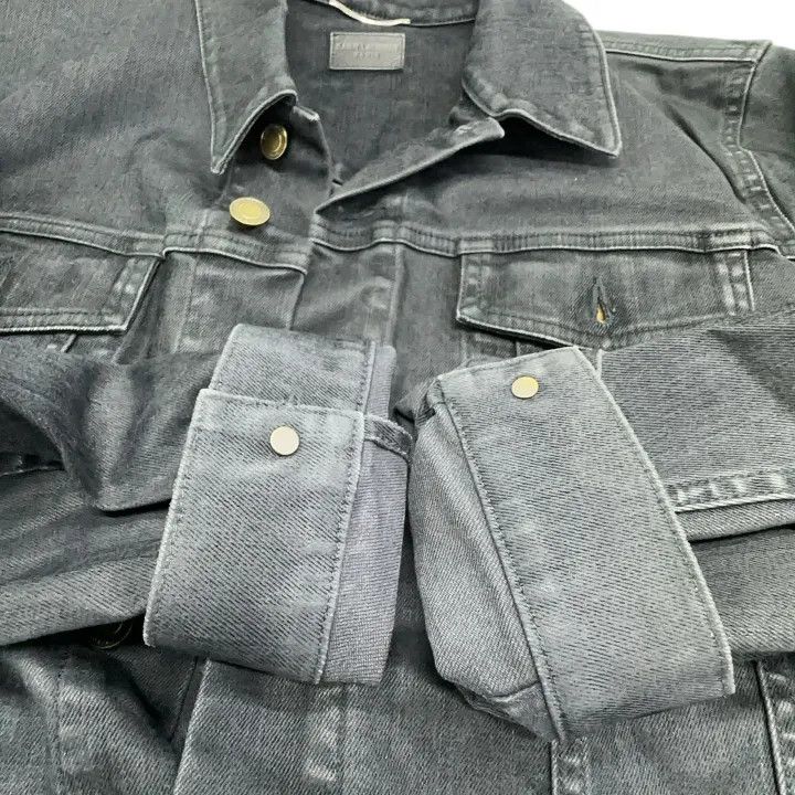 Saint Laurent Paris Saint Laurent Black Faded Denim Jacket for Men Size US L / EU 52-54 / 3 - 9 Thumbnail