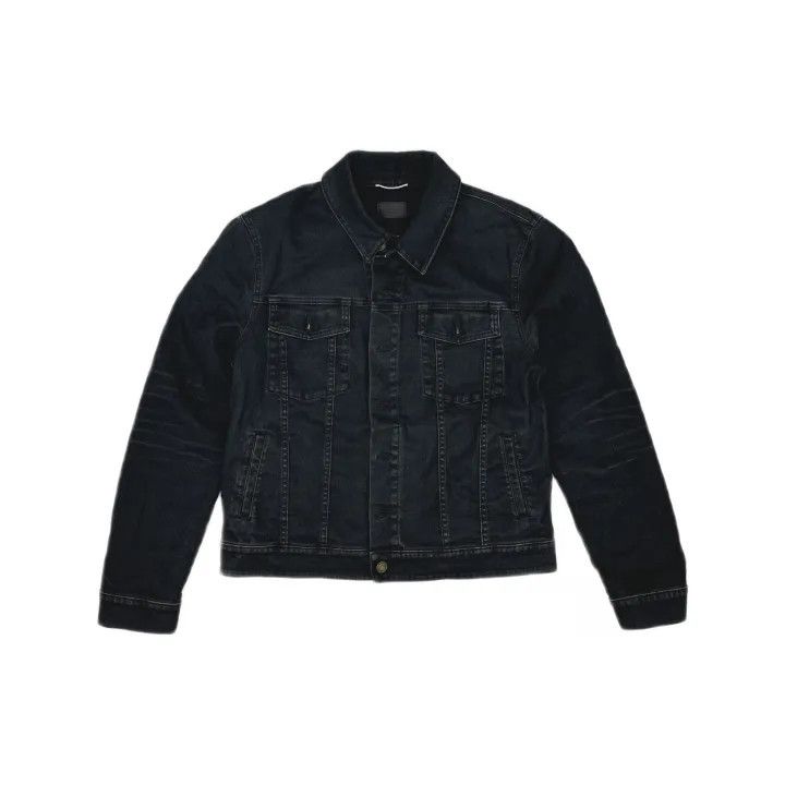 Saint Laurent Paris Saint Laurent Black Faded Denim Jacket for Men Size US L / EU 52-54 / 3 - 2 Thumbnail