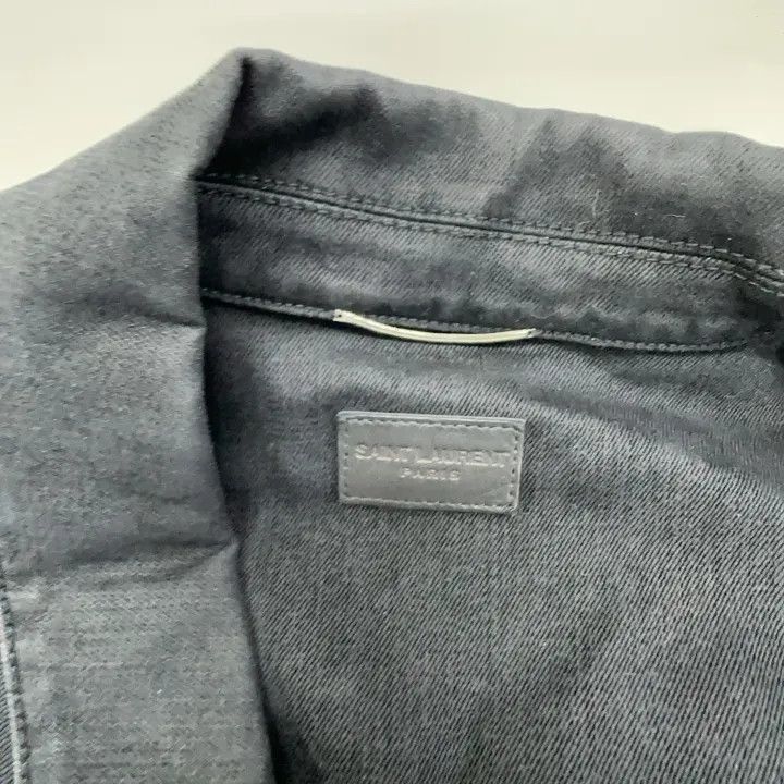 Saint Laurent Paris Saint Laurent Black Faded Denim Jacket for Men Size US L / EU 52-54 / 3 - 5 Thumbnail