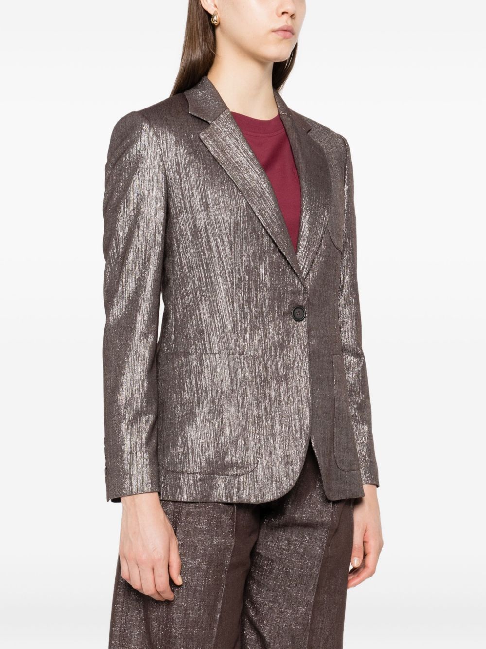 Brunello Cucinelli WOOL BLEND BLAZER JACKET Size M / US 6-8 / IT 42-44 - 2 Thumbnail