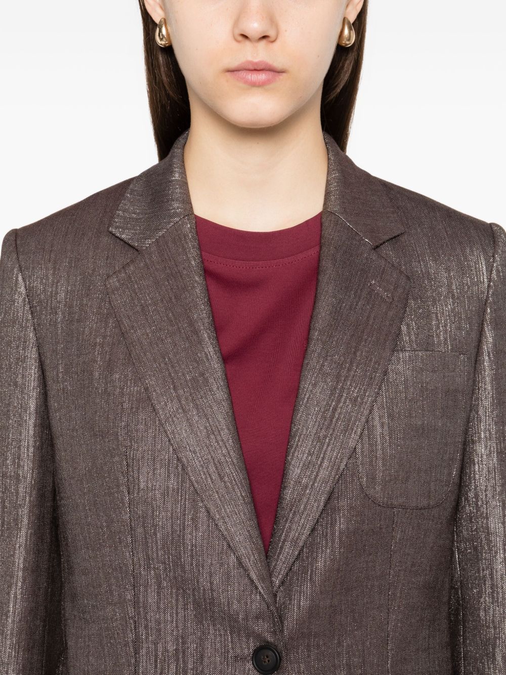 Brunello Cucinelli WOOL BLEND BLAZER JACKET Size M / US 6-8 / IT 42-44 - 3 Thumbnail