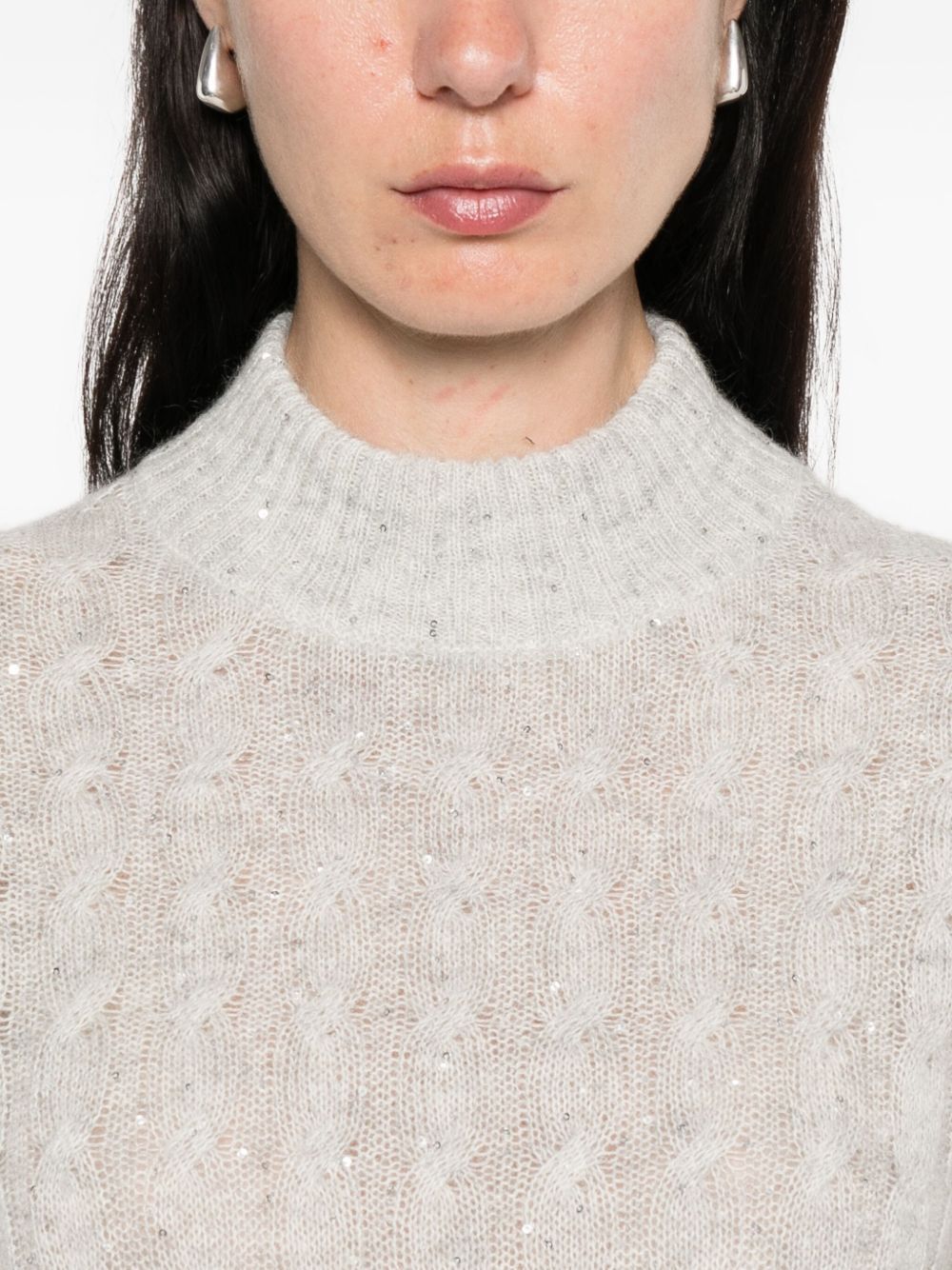Brunello Cucinelli WOOL KNITTED JUMPER Size L / US 10 / IT 46 - 2 Thumbnail