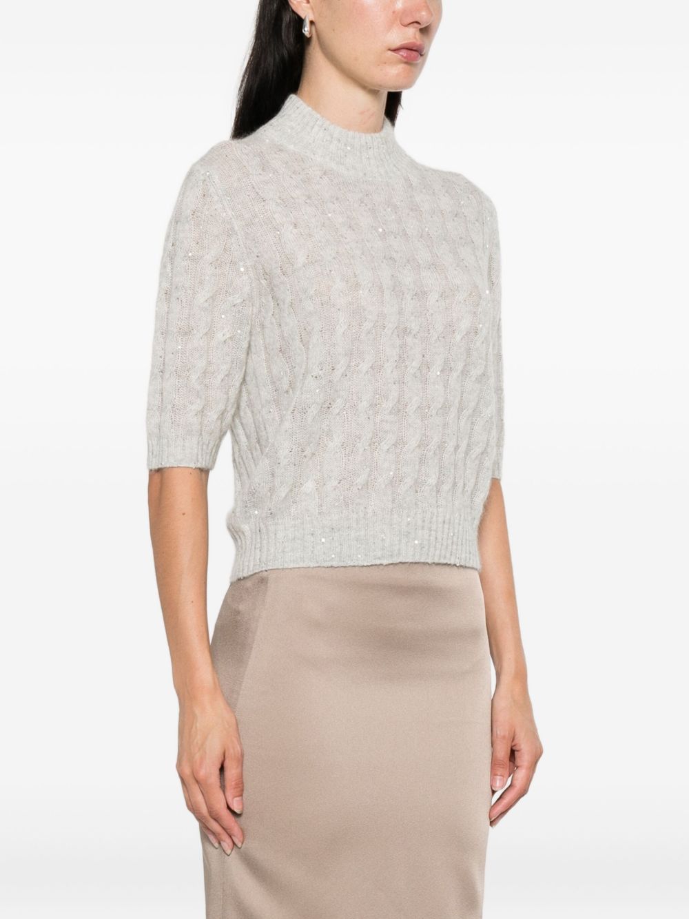 Brunello Cucinelli WOOL KNITTED JUMPER Size L / US 10 / IT 46 - 3 Thumbnail