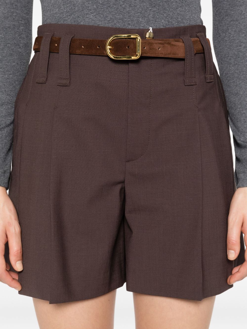 Brunello Cucinelli WOOL BLEND SHORTS Size 28" / US 6 / IT 42 - 3 Thumbnail