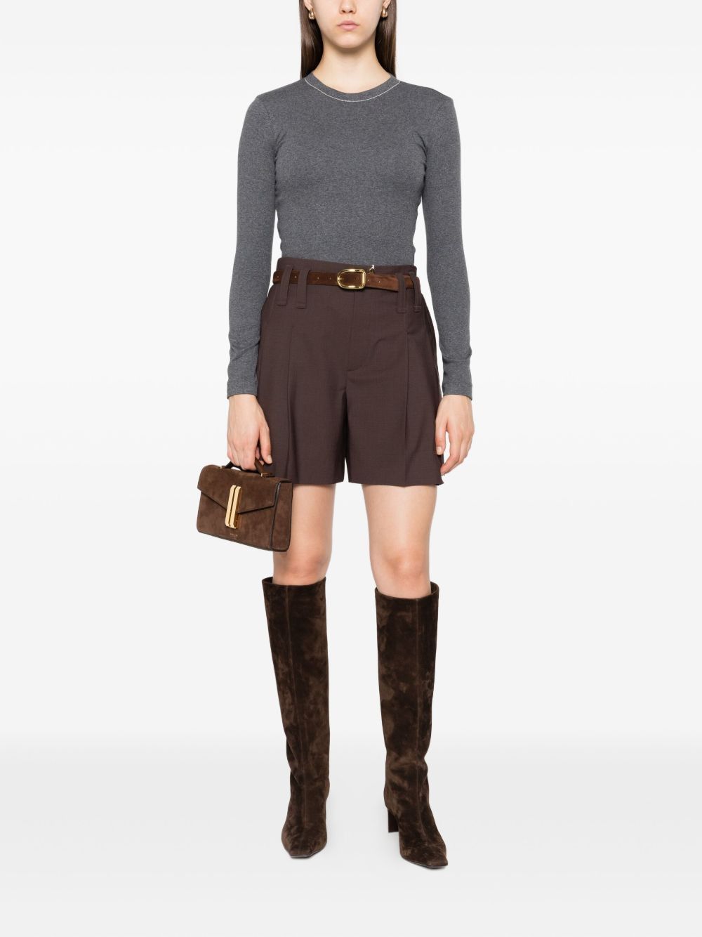 Brunello Cucinelli WOOL BLEND SHORTS Size 28" / US 6 / IT 42 - 2 Thumbnail