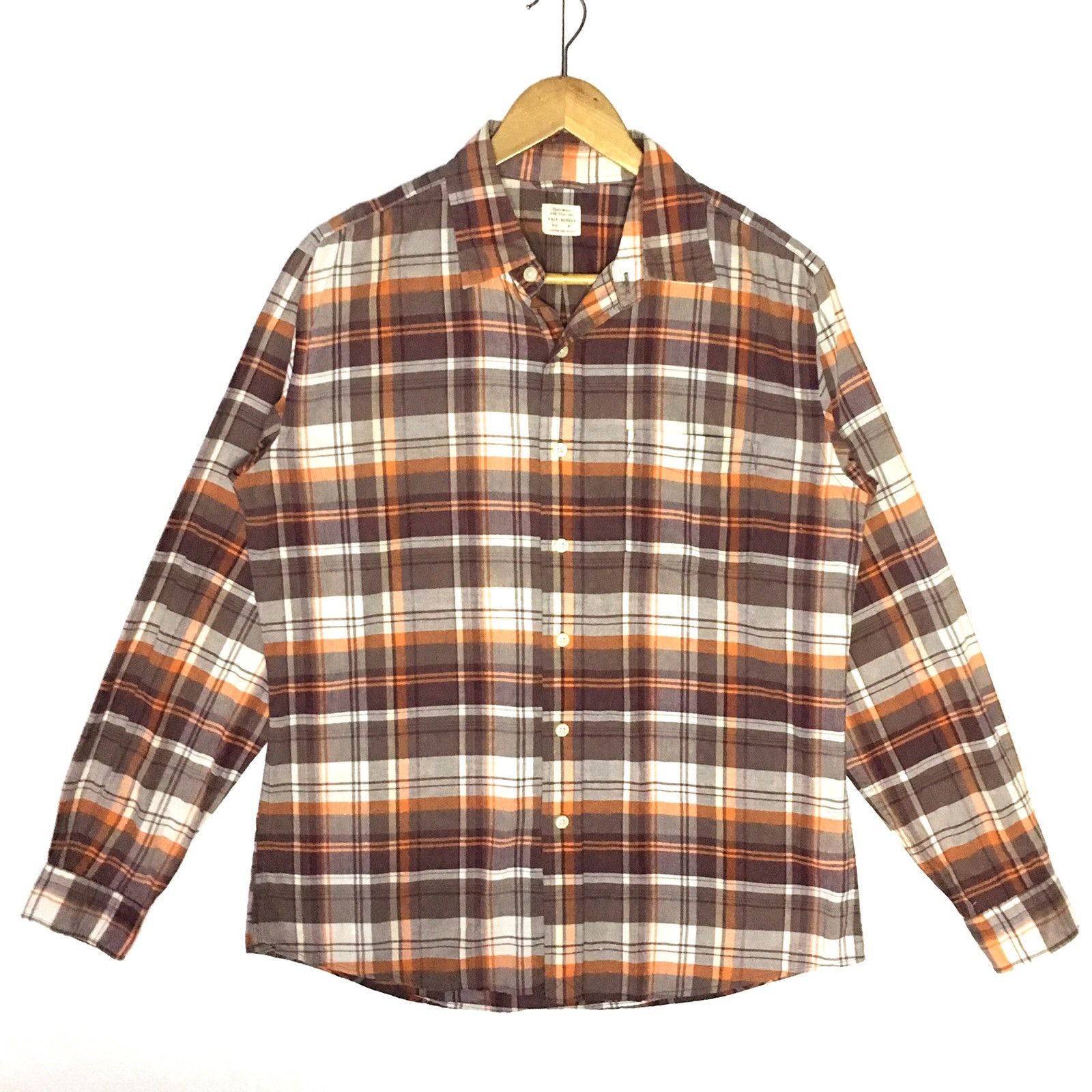 Designer Vintage Back Number Long Sleeve Plaid Shirt Size US M / EU 48-50 / 2 - 1 Thumbnail