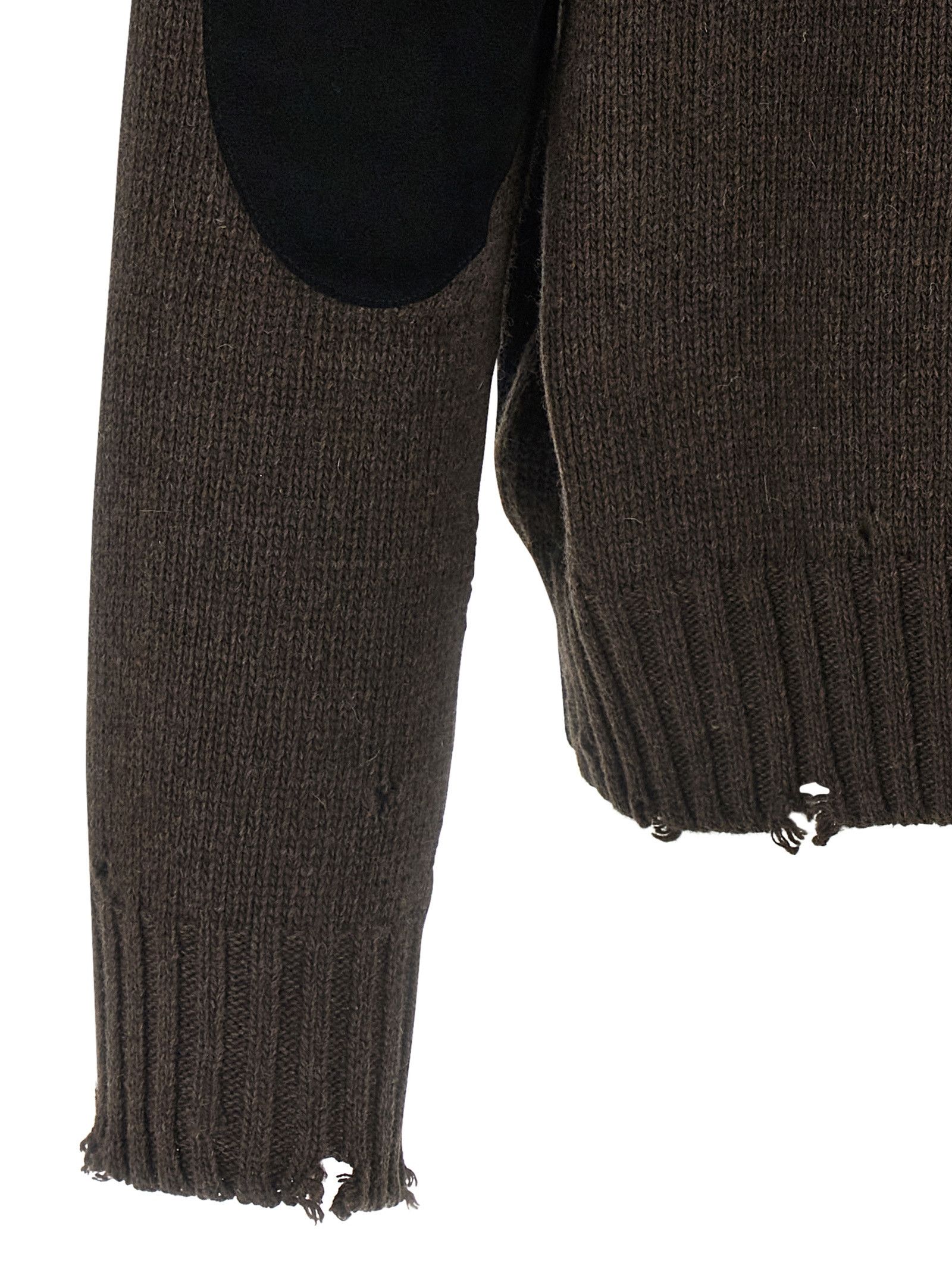 Maison Margiela Two-Tone Suede Patch Cardigan Size US L / EU 52-54 / 3 - 4 Thumbnail