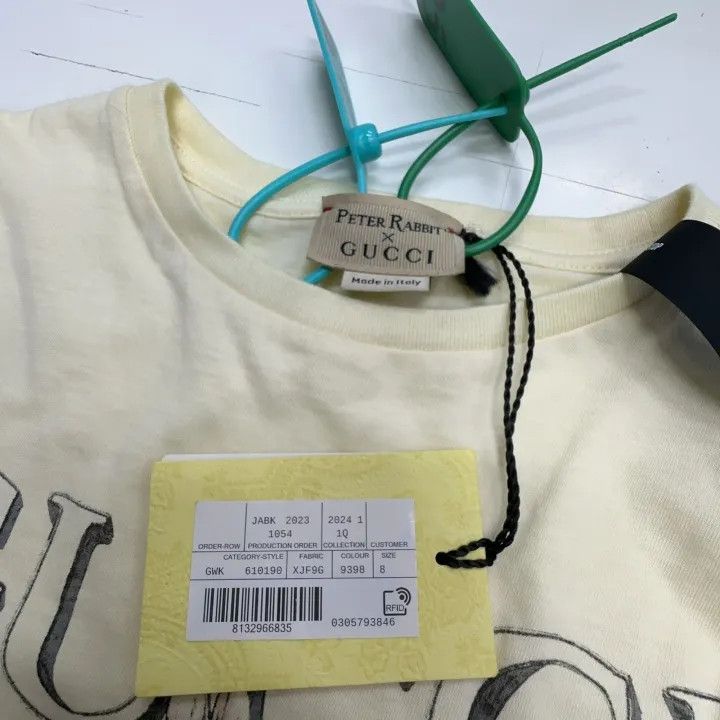 Gucci Gucci Peter Rabbit Cartoon Logo T-Shirt Size US M / EU 48-50 / 2 - 4 Thumbnail