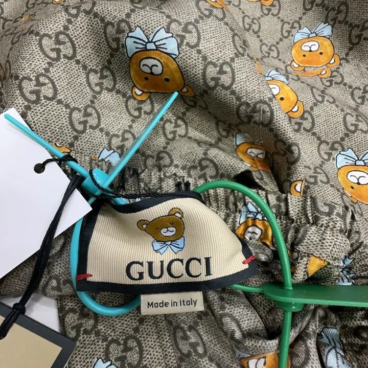 Gucci Gucci x Kai Bear Print Silk Shorts Size US 44 / EU 60 - 2 Thumbnail