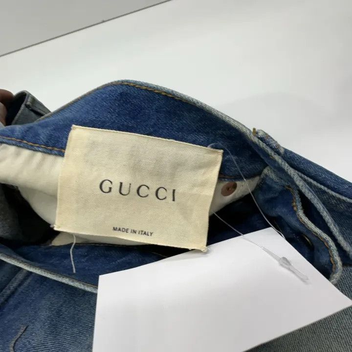 Gucci Gucci Blue Snake Flower Print Denim Pants Size 24" / US 00 / IT 34 - 6 Thumbnail