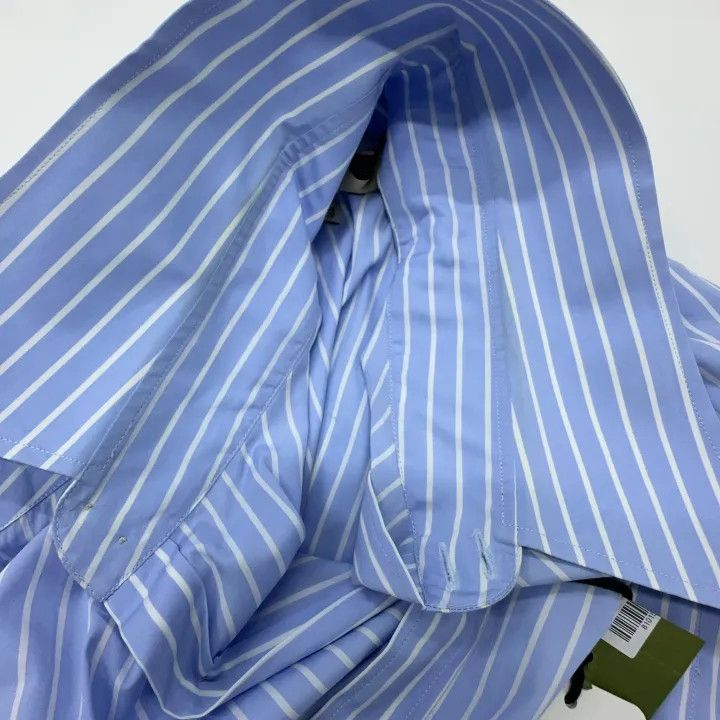 Gucci Gucci Men's Blue Striped Long Sleeve Shirt Size US M / EU 48-50 / 2 - 8 Thumbnail
