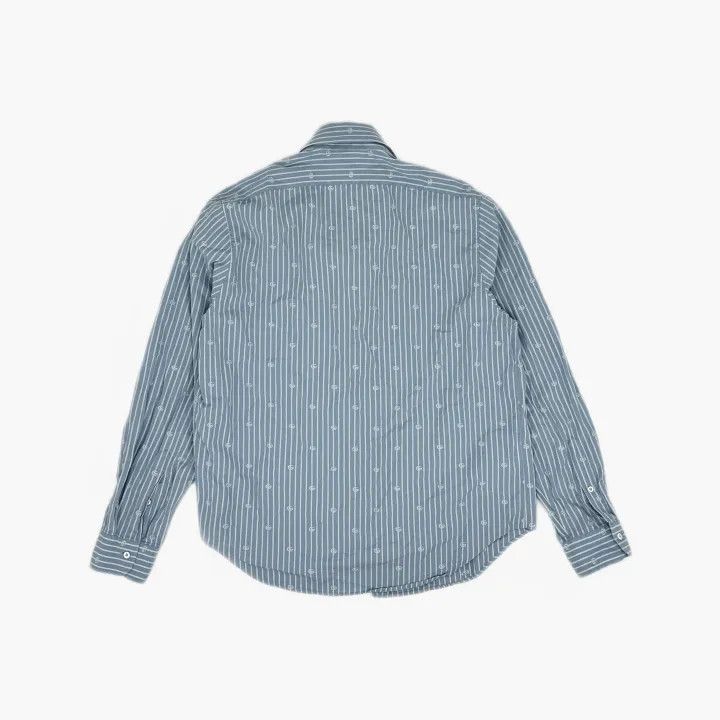 Gucci Gucci Blue Striped Cotton Shirt for Men Size US M / EU 48-50 / 2 - 3 Thumbnail