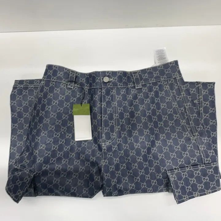Gucci Gucci Blue Double G Print Denim Pants Size US 44 / EU 60 - 7 Thumbnail