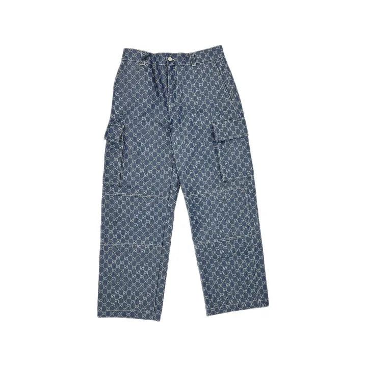 Gucci Gucci Blue Double G Print Denim Pants Size US 44 / EU 60 - 2 Thumbnail