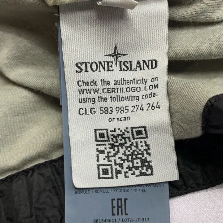 Stone Island Stone Island Black Logo Zip-Up Jacket Size US XXL / EU 58 / 5 - 5 Thumbnail
