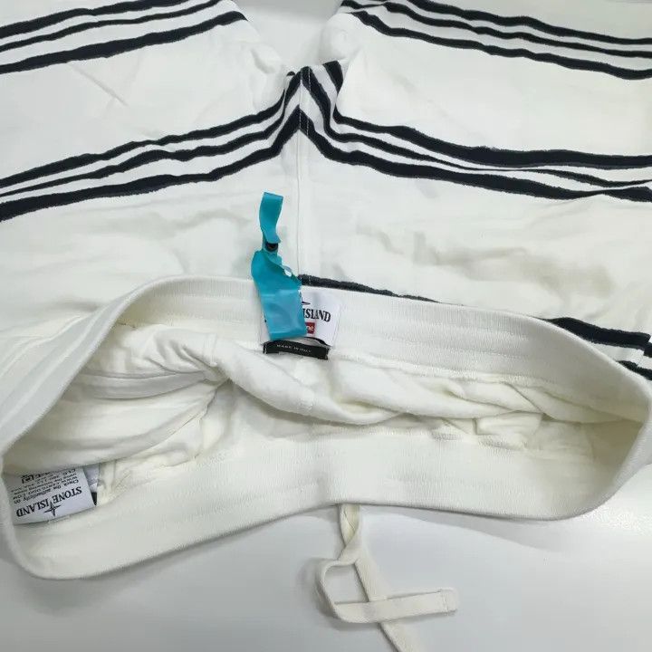 Stone Island Supreme x Stone Island Warp Stripe Sweatshorts Size US 36 / EU 52 - 11 Thumbnail