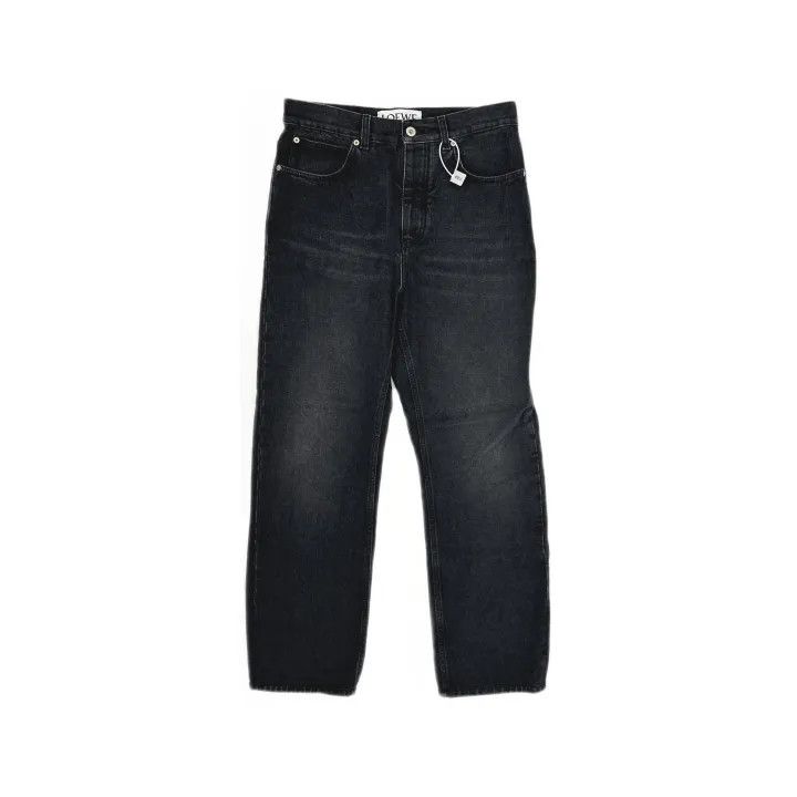 Loewe Loewe Black Distressed Denim Pants for Men Size US 44 / EU 60 - 2 Thumbnail