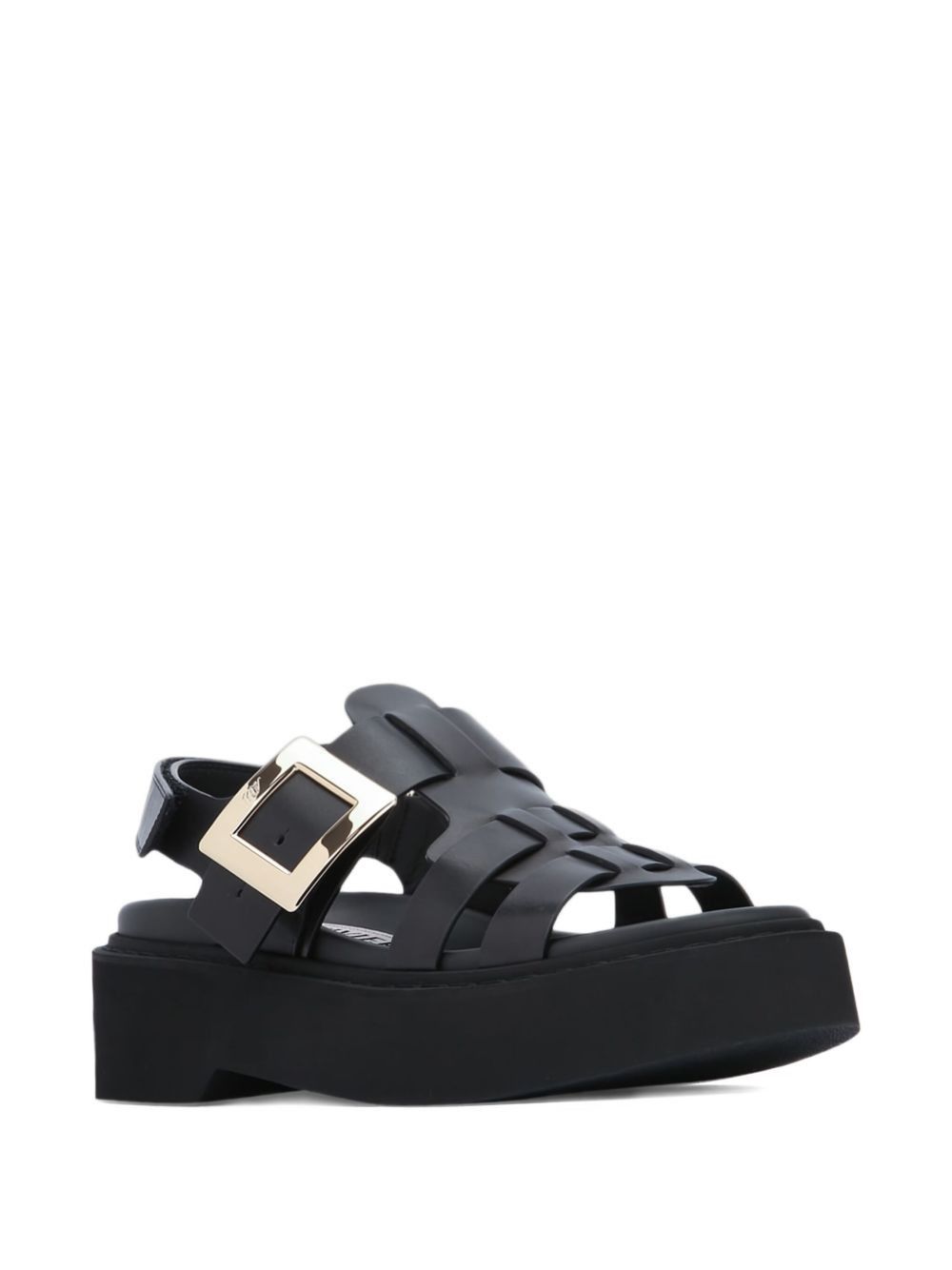 Roger Vivier VIV RANGERS LEATHER SANDALS Size US 8 / IT 38 - 2 Thumbnail