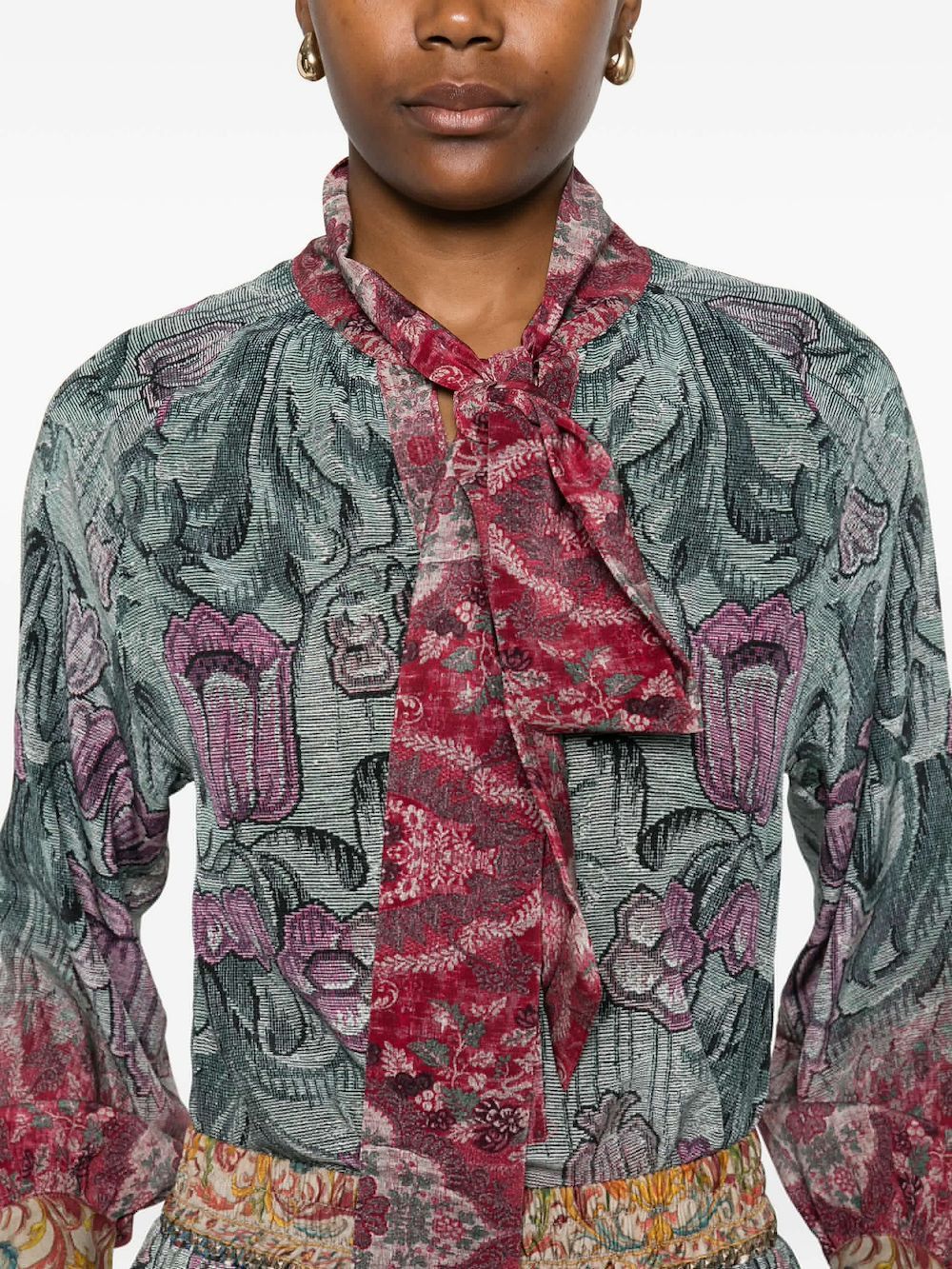 Pierre-Louis Mascia PRINTED SILK SHIRT Size XS / US 0-2 / IT 36-38 - 4 Thumbnail