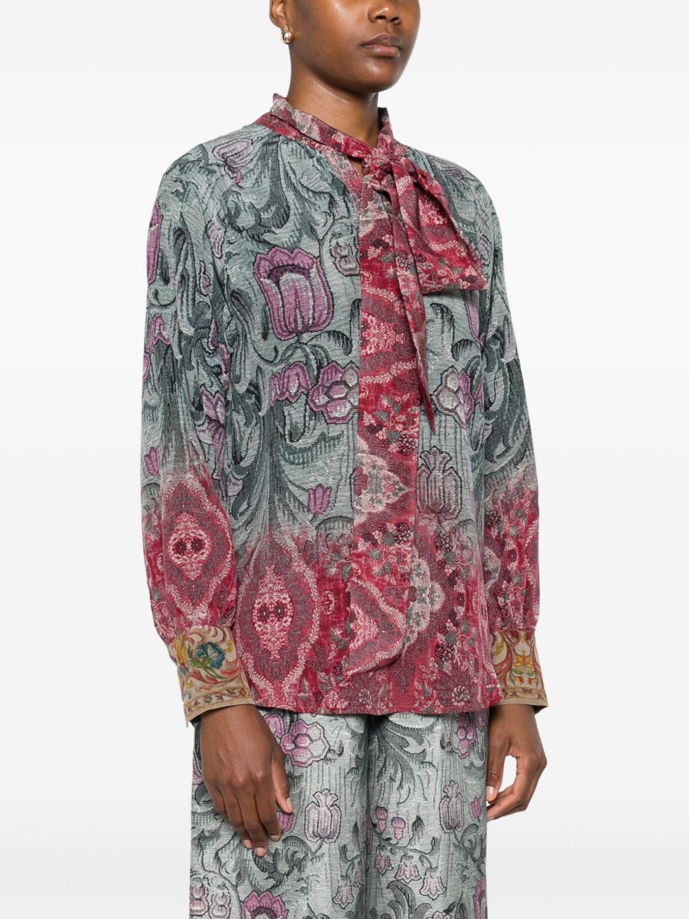 Pierre-Louis Mascia PRINTED SILK SHIRT Size XS / US 0-2 / IT 36-38 - 3 Thumbnail